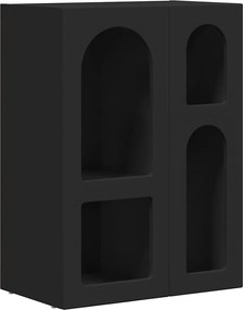 vidaXL Πλαϊνό γραφείο Μαύρο 59 x 35 x 80.5 εκ. Επεξεργασμένο ξύλο