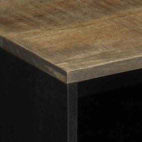 vidaXL κομοδίνο ντουλάπι ανοιχτό γκρι 50x33x60 cm μασίφ ξύλο Mango