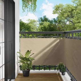 vidaXL Οθόνη Μπαλκονιού 100 x 500 cm Ύφασμα Όξφορντ Ορθογώνιος Μπεζ