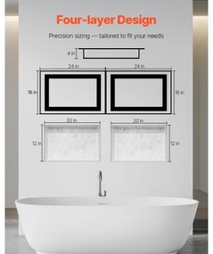 VEVOR Shower Niche 40.6 x 61+40.6 x 61 cm Recessed Wall Organizer Bathroom