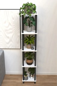 Stewehome Διακοσμητική βάση φυτών και γλαστρών 5 επιπέδων από λευκό σαντουλάμ