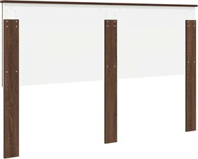 vidaXL Κεφαλάρι με κεφαλάρι Καφέ δρυς 160 cm Επεξεργασμένο ξύλο