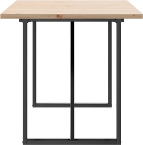 vidaXL Τραπέζι Τραπεζαρίας Πλαίσιο Ο Μασίφ Πεύκο/Ατσάλι