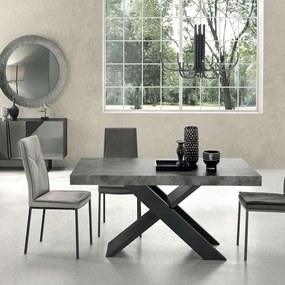 Τραπέζι Επεκτεινόμενο Karma 160x90x76cm Concrete Capodarte