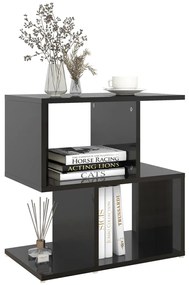 vidaXL Κομοδίνα 2 τεμ. Γυαλιστερό Μαύρο 50x30x51,5 εκ. από Μοριοσανίδα