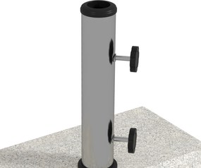 Βάση ομπρέλας 25 κιλών, βάση ομπρέλας από γρανίτη, για στύλους ομπρέλας Ø32/38/48 mm, γκρι