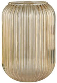 Βάζο Line 329SBL1101 10x20x10cm Gold Aberto Design Γυαλί