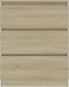 vidaXL Συρταριέρα Sonoma Δρυς 60 x 35 x 76 εκ. Επεξεργασμένο Ξύλο
