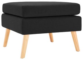 vidaXL Σκαμπό/Υποπόδιο Μαύρο Υφασμάτινο