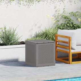 vidaXL Κουτί Αποθήκευσης Κήπου Ανοιχτό Γκρι 55x53x57 cm PP