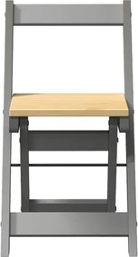 vidaXL Καρέκλες Τραπεζαρίας Πτυσσόμ. 4 τεμ. Corona Γκρι Μασίφ Πεύκο