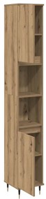 vidaXL Ντουλάπι μπάνιου Δρυς τεχνίτης 30x30x190 cm Κατασκευασμένο ξύλο
