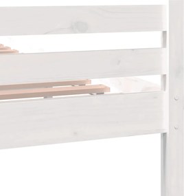 vidaXL Πλαίσιο Κρεβατιού Λευκό 150 x 200 εκ. Μασίφ Ξύλο King Size