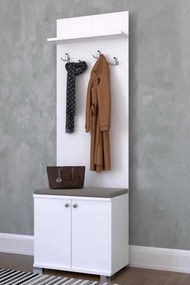 Stewehome Ντουλάπα εισόδου yali από λευκή Λευκό 60x33x177 cm