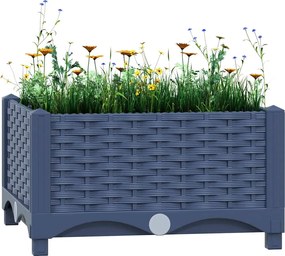 vidaXL Ζαρντινιέρα 40 x 40 x 23 εκ. από Πολυπροπυλένιο