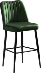 Σκαμπό Μπαρ 4τμχ Πράσινο / Μαύρο VENTO 49x45x99