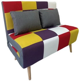 SARA PATCHWORK ΥΦΑΣΜΑ ΚΑΝΑΠΕΣ/ΚΡΕΒΑΤΙ 134Χ80Χ84εκ. ZITA PLUS 134Χ80Χ46-84εκ. - ΚΡΕΒ.134Χ190Χ32εκ.