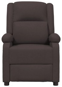 vidaXL Πολυθρόνα Μασάζ Ηλεκτρική Σκούρο Καφέ Υφασμάτινη