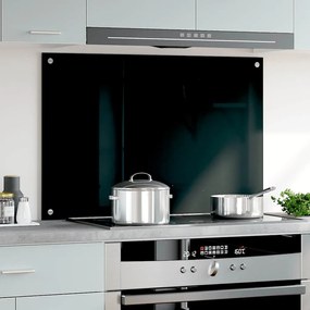vidaXL Πλάτη Κουζίνας Μαύρη 90 x 60 εκ. από Ψημένο Γυαλί