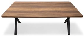 Τραπέζι Jeremy Megapap Mdf - μεταλλικό χρώμα καρυδί 200x100x75εκ.