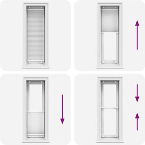 vidaXL Πλισέ περσίδα Λευκό 45x150 cm Πλάτος υφάσματος 44,4 cm