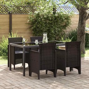 vidaXL Καρέκλες Κήπου 4 pcs Καφέ 53 x 49 x 85 εκ. Πλαστικό