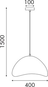 Κρεμαστό φωτιστικό οροφής ACA CAVE λευκό 1xE27 60W