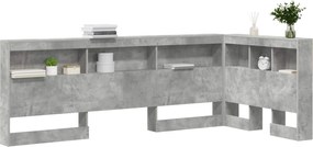 vidaXL Κεφαλάρι Αποθήκης Σκυρόδεμα Γκρι 75 cm Επεξεργασμένο ξύλο