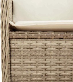 vidaXL Παγκάκι κήπου Μπεζ συνθετικό ρατάν