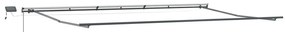 vidaXL Manual Retractable Awning με LED Κόκκινη και Λευκή Ρίγα 600x350 cm