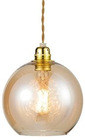 Φωτιστικό Οροφής Κρεμαστό V3643320AM 1ΧΕ27 Φ20ΧΗ120CM Pythia Amber Aca Decor Metal, Glass