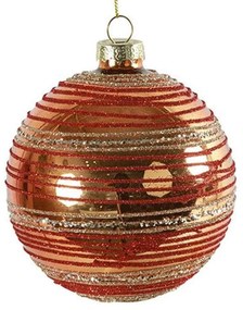Χριστουγεννιάτικη Μπάλα 013.789124 Φ8cm Red-Gold