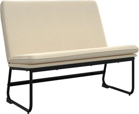 vidaXL Πάγκος Κρεμ 100x75x76 εκ. Υφασμάτινη