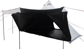 vidaXL Σκηνή Οικογενειακή Tipi 8 Ατ. Αδιάβροχη Λευκή Ύφασμα Συσκότισης