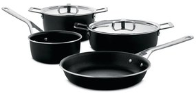 Μαγειρικά Σκεύη Pots &amp; Pans (Σετ 6Τμχ) AJM100S6 A Inox-Black Alessi Ανοξείδωτο Ατσάλι