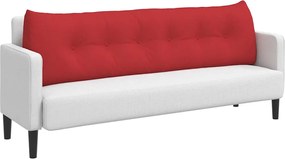vidaXL Μαξιλάρι Πλάτης Κόκκινο 180 x 24 x 50 εκ ύφασμα