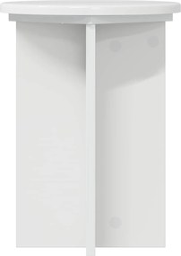 vidaXL Βάση φυτών 2 pcs Γυαλιστερό Λευκό Ø29,5 x 40 εκ.