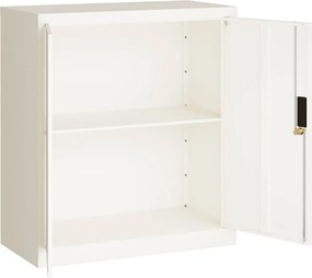 vidaXL Αρχειοθήκη Λευκή 79 x 40 x 90 εκ. από Ατσάλι
