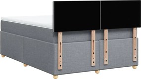 vidaXL Κρεβάτι Boxspring με Στρώμα Αν. Πράσινο 160x200εκ Υφασμάτινο