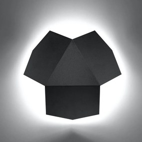 Απλίκα Τοίχου Sollux Tre Black SL.0425