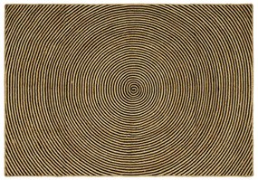 vidaXL Χαλί Φυσικό και Μαύρο 160 x 230 cm Γιούτα