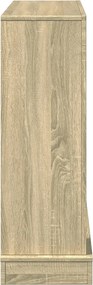 vidaXL Πλαίσιο Τζακιού Sonoma Δρυς 100x30x87,5 εκ. από Επεξ. Ξύλο