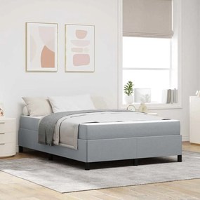 vidaXL Κρεβάτι με ελατήρια Ανοιχτό Γκρι, Μαύρο 140 x 190 cm
