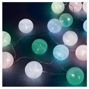 Λαμπάκια Σειρά 20 LED Πολύχρωμο 2,85m Cotton Balls Μπαταρία Candy 27-00424 Panagoulas-27-00424-Πολύχρωμο 27-00424