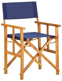 Καρέκλα Σκηνοθέτη Μπλε από Μασίφ Ξύλο Ακακίας