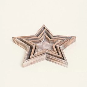 Beauty Home ΞΥΛΙΝΟ ΑΣΤΕΡΙ 22 x 21 x 3 CM