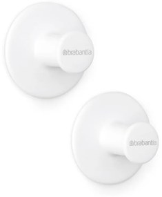 Σετ 2 κρεμάστρων Brabantia ReNew 1003486, Περιλαμβάνεται σετ τοποθέτησης, Μέχρι 2 kg, Λευκό