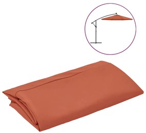 vidaXL Ύφασμα Ανταλλακτικό για Κρεμαστή Ομπρέλα Τερακότα 300εκ.