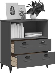 vidaXL Βιβλιοθήκη VIKEN Ανθρακί Γκρι 80x40x90 εκ. από Επεξεργ. Ξύλο