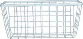 Μεταλλικό Καλάθι Αποθήκευσης 29x12x14cm Άσπρο ή Μαύρο - Άσπρο